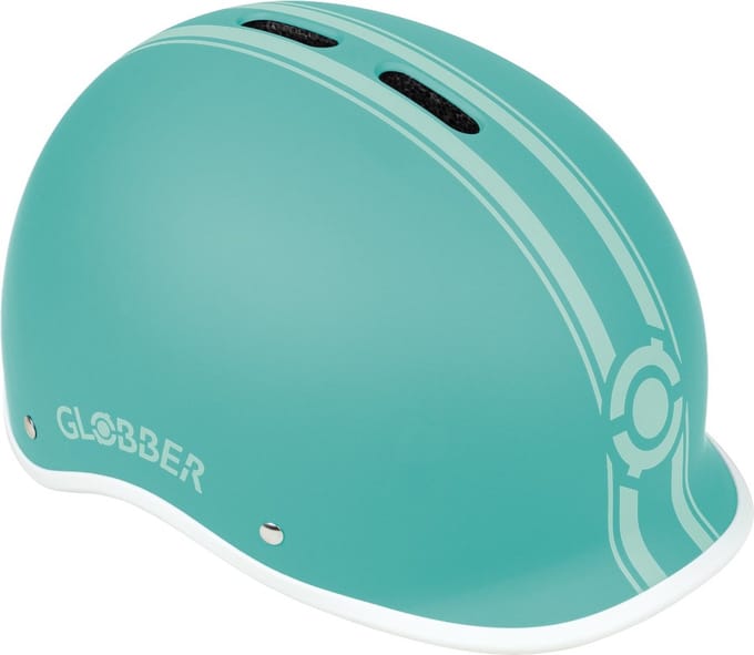 Helm - Globber Helm Urban S/M Mint- munt - LED verlichting - ABS helm - verstelbaar - S-M 51-55 cm