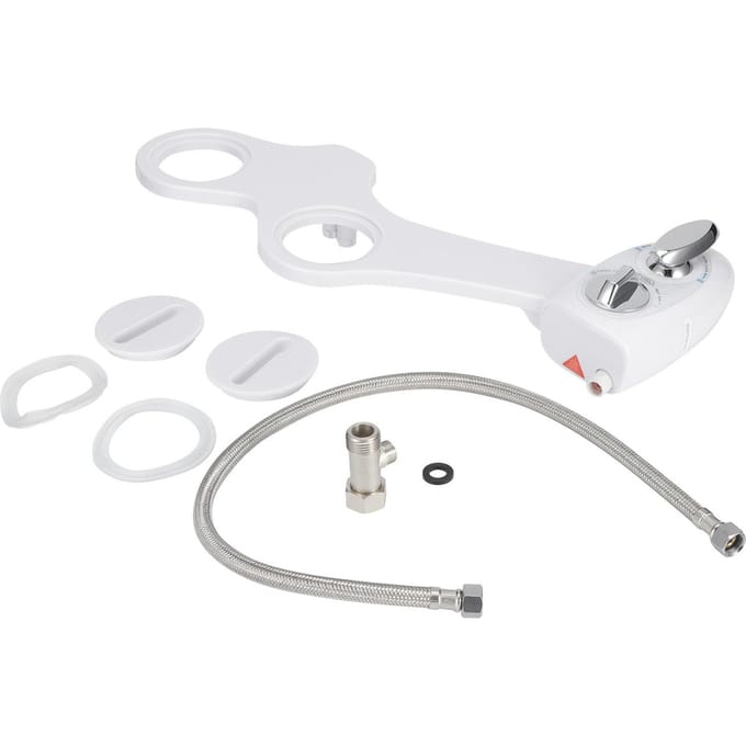 Siège de toilette bidet mécanique non électrique avec jet d'eau douce réglable white