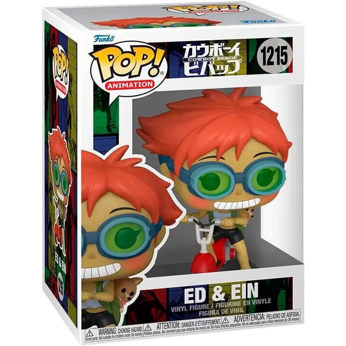Funko Cowboy Bebop POP! Animation Vinyl Figure Edward on Scooter w/Ein 9 cm POP! Figuur