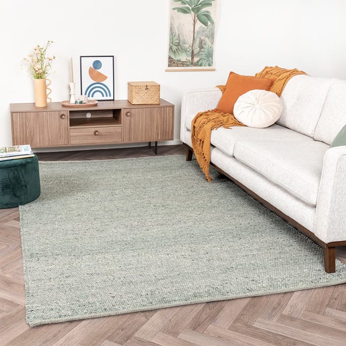 NATURL. Wollen vloerkleed - Wise Groen | Warme sfeer! - 160x230cm