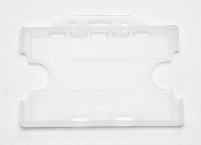 ID Kaarthouder - Badgehouder - Veilig Tonen - Dubbelzijdig Transparant - 8.6 x 5.4 cm - Transparant