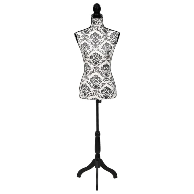vidaXL - Etalagepop - torso - vrouw - zwart - wit