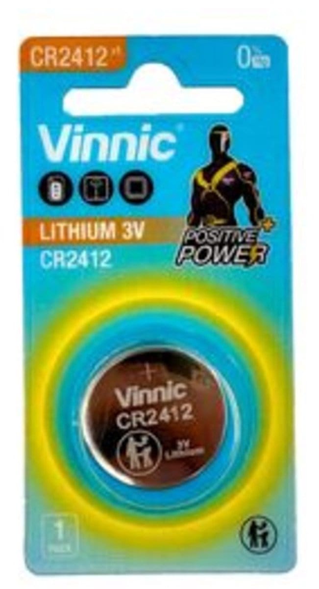 Vinnic CR2412 3V Lithium Knoopcel Batterij 1 Stuk