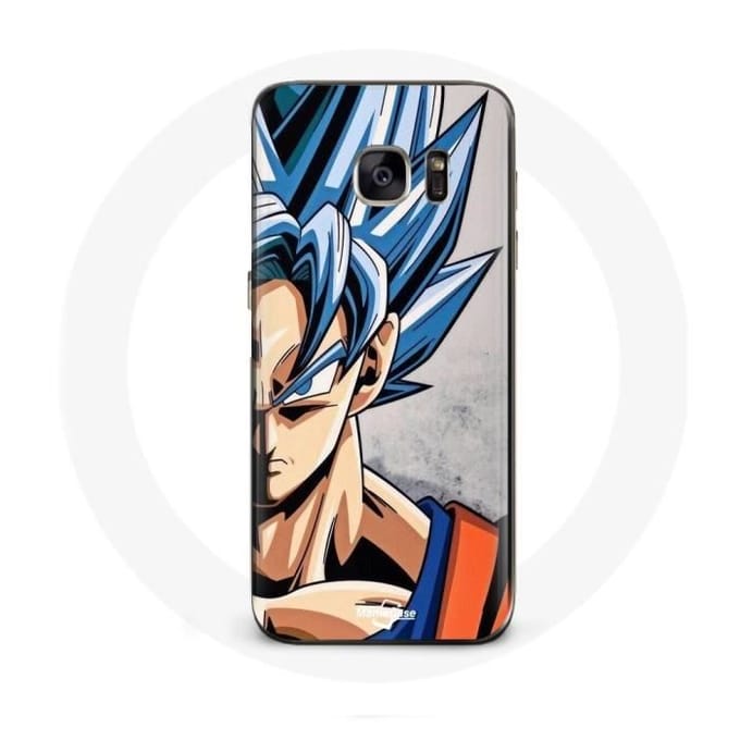 Coque pour Samsung Galaxy S6 edge Anime Dragon Ball Goku Cheveux bleu