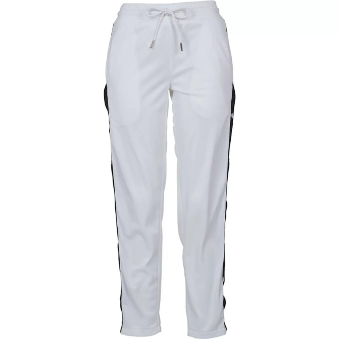 Urban Classics - Button Up Track Dames joggingbroek - XS - Wit/Zwart