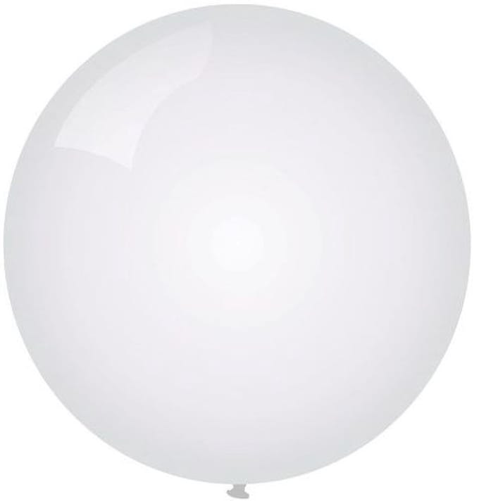 Topballon metallic wit 6 stuks - 91 cm