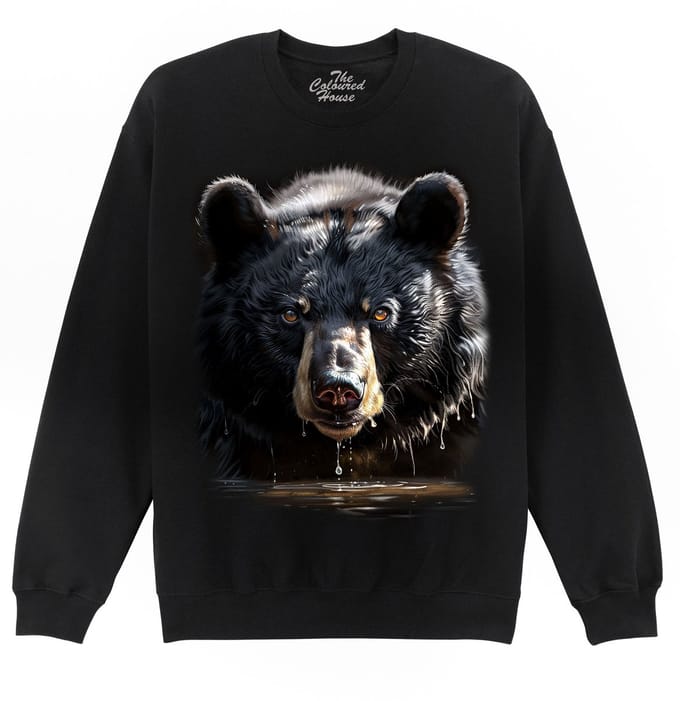 Zwarte Beer Black Bear In Water The Coloured House Sweater M