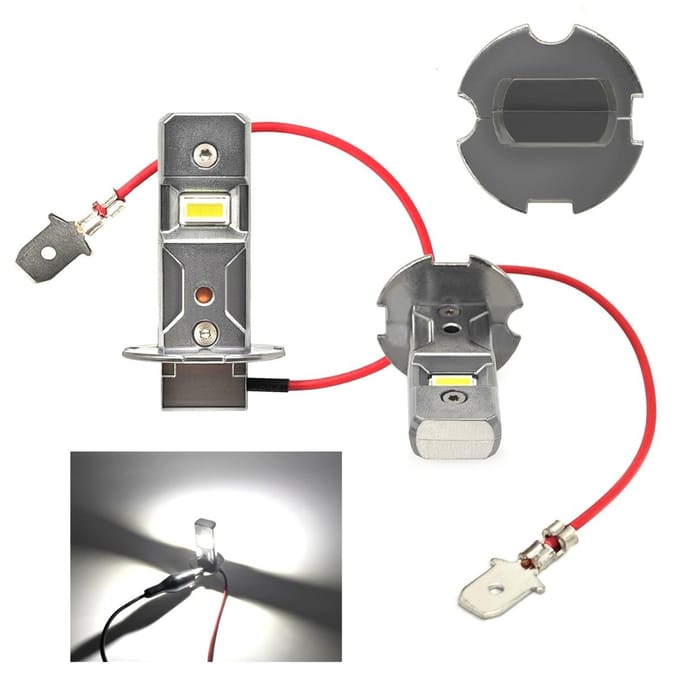 2 stuks H3 LED lampen 9V-16V CANBUS 5000lm wit sterk Off-Road