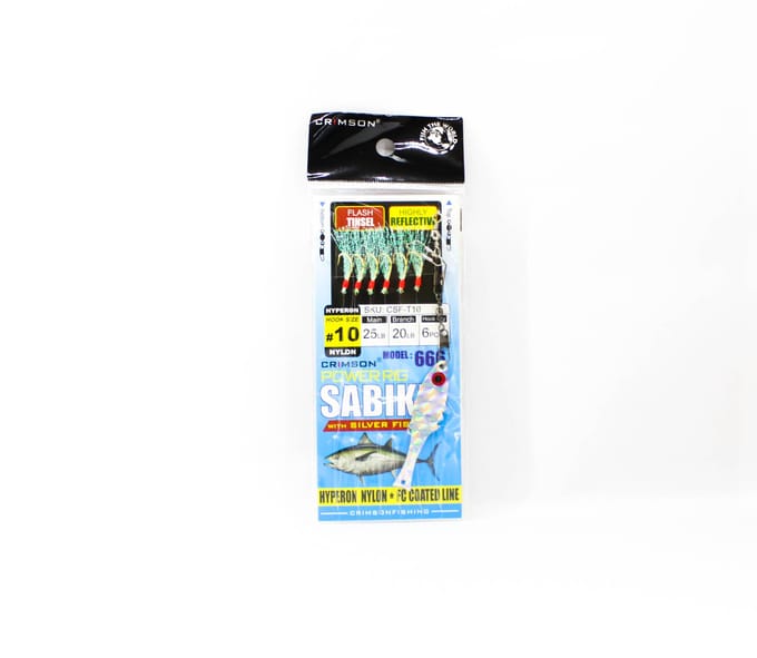 Crimson CSF-T10 Power Rig Sabiki Tinsel Argenté Taille 10 (5700) black