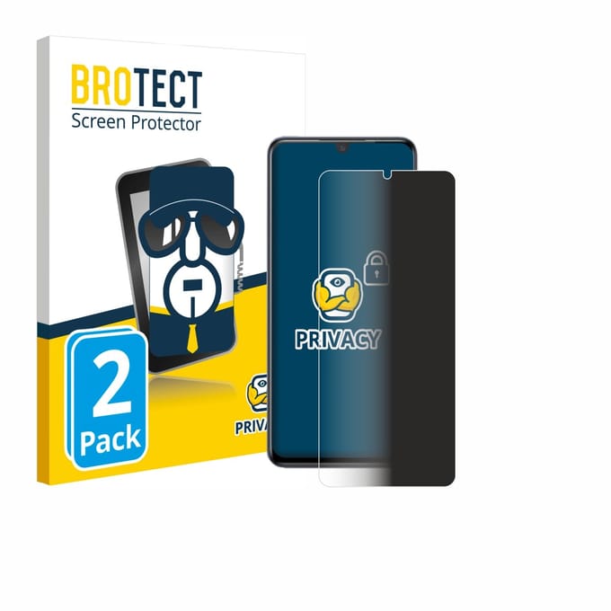BROTECT - privacy screenprotector voor ZTE Blade V70 Max - Folie Beschermfolie Blauwlichtfilter 2 Stuks