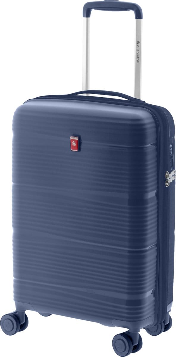 Gladiator Bionic Handbagage Koffer - 55x35x20/26 cm - 36/46 liter - Expandable - TSA slot - Blauw