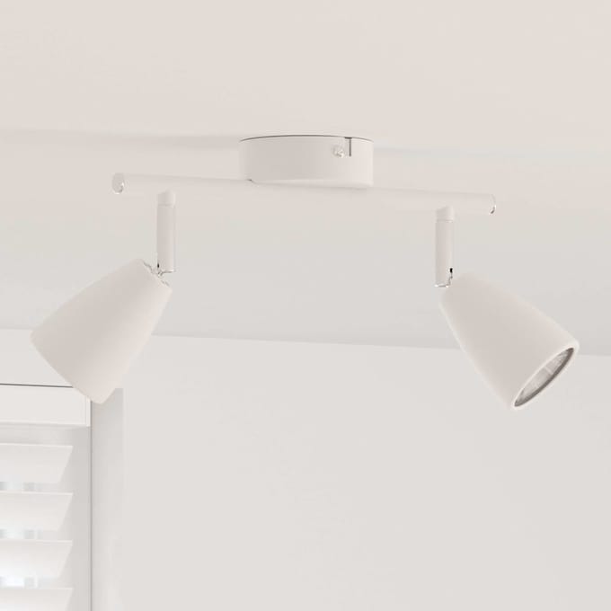 vidaXL Plafondspot met schijnwerpers Wit 25.5 x 8 x 16 cm Metaal