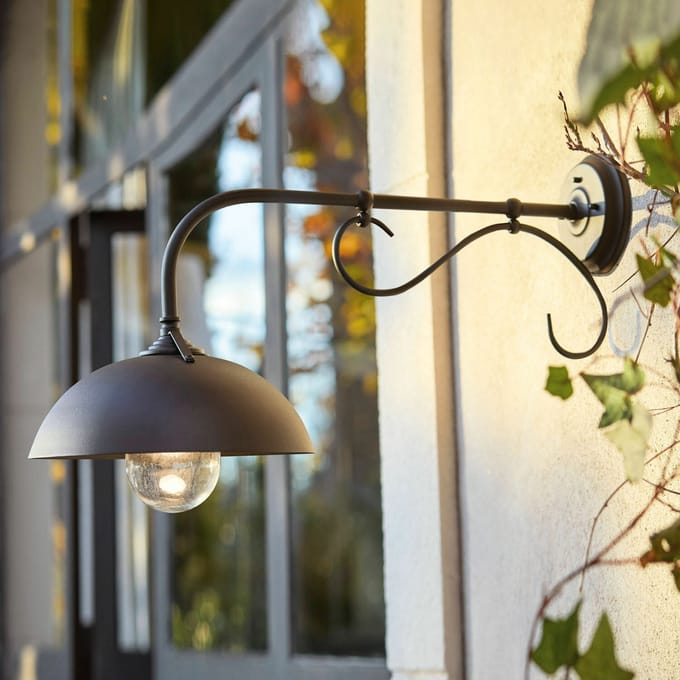 LOBERON Wandlamp voor buiten Lupia zwart