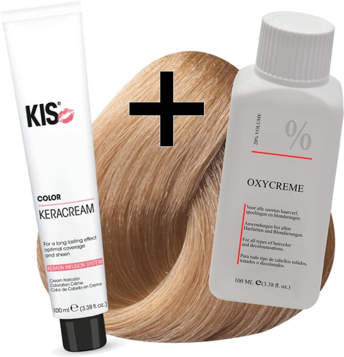KIS haarverfset - 9G Zeer licht goudblond  - haarverf & waterstofperoxide