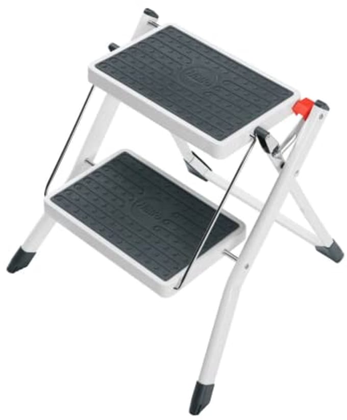 Mini Stalen Trapladder - Antislip, Tot 150 kg, Met Klapbeveiliging en Draaggreep