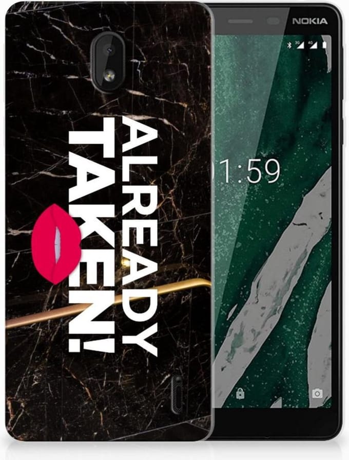 Nokia 1 Plus Siliconen hoesje met naam Already Taken Black