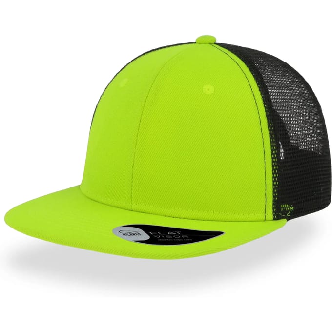 Atlantis Headwear Snap Mesh-S Cap AT686 - Yellow/Black - One size
