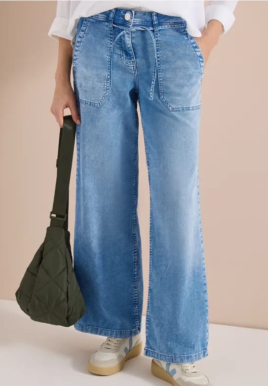Broek met wijde pijpen en Loose Fit