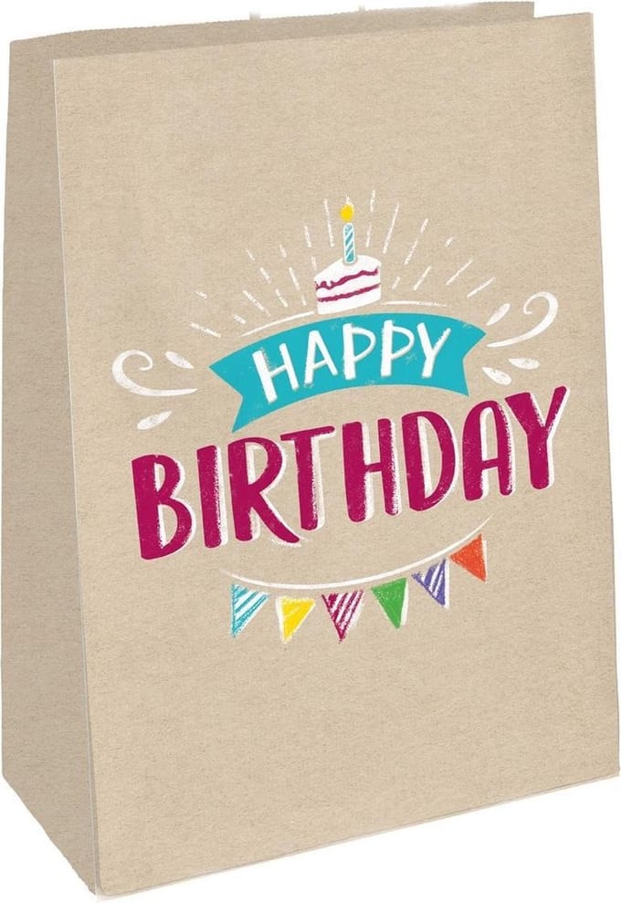 Amscan Uitdeelzakjes My Birthday Party 14,7 X 21 Cm 4 Stuks