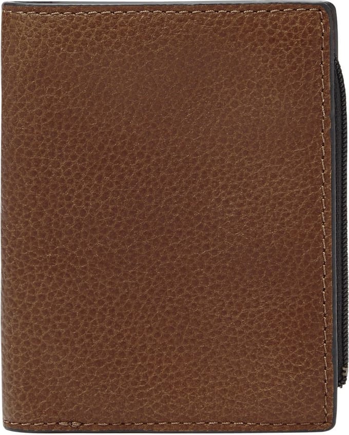 FOSSIL Leren Portemonnee Kaarthoes Thad Modular 3-in-1 Wallet Medium Brown Bruine