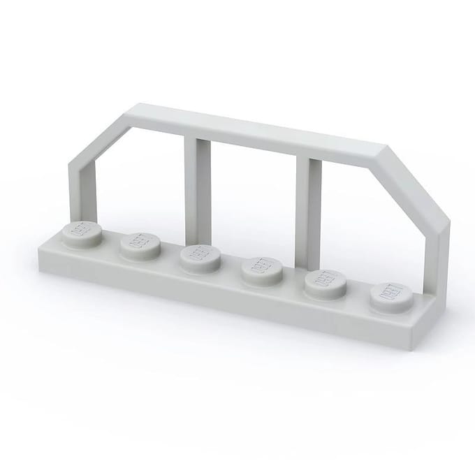 10 PIÈCES 6583 1x6 Garde-corps Blocs de Construction Composant de Clôture Moc Fonctionne Avec featuring Briques DIY Jouets d'Assemblage pour Enfants Boîte Cadeau 10pcs gris clair