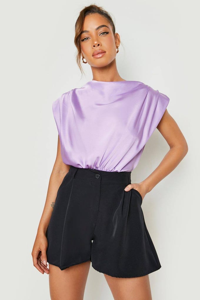 boohoo Dames Tailored High Waist Short | Zwart | Maat: 44