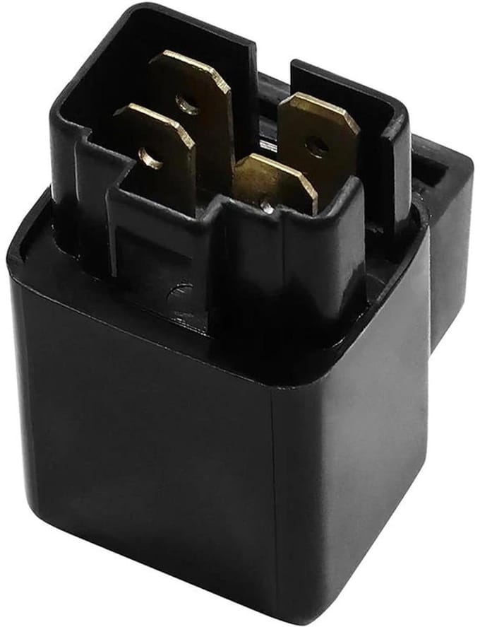 Startrelais Motor - Elektrische Start - Voertuig Starten - Directe Vervanging - 12 Volt - Zwart