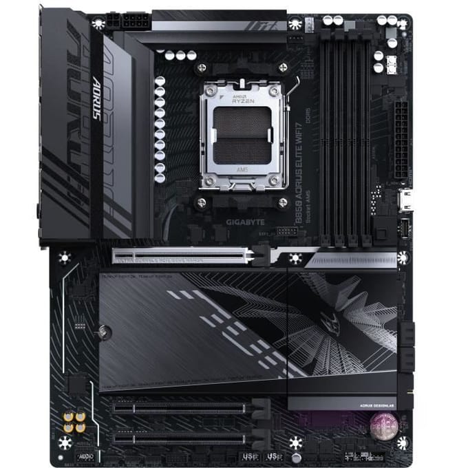 Gigabyte B650 AORUS ELITE WF7 Moederbord – Socket AM5 – ATX – DDR5 – Wi-Fi 7 – Bluetooth 5.4 – PCIe 5.0 M.2 – AMD B850
