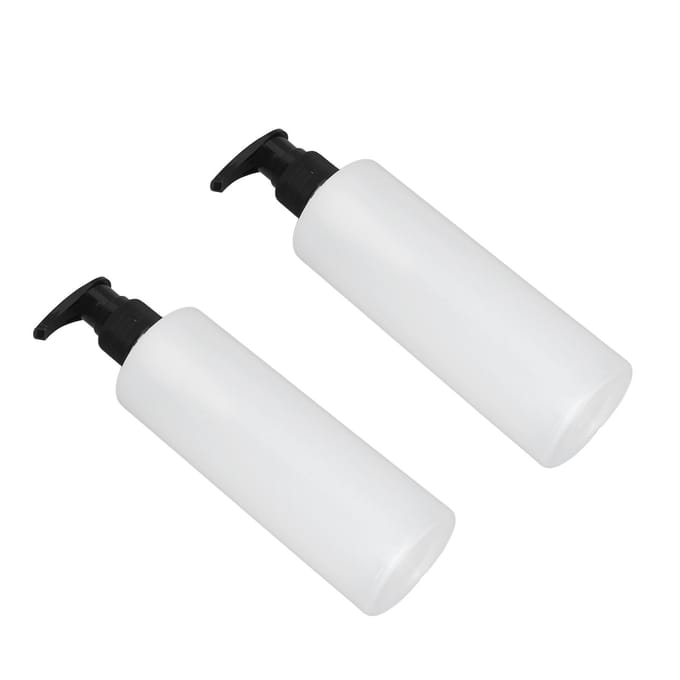 2 stuks 250ml massageolie dispenser, hervulbare crème shampoo pomp dispenser voor massageolie white