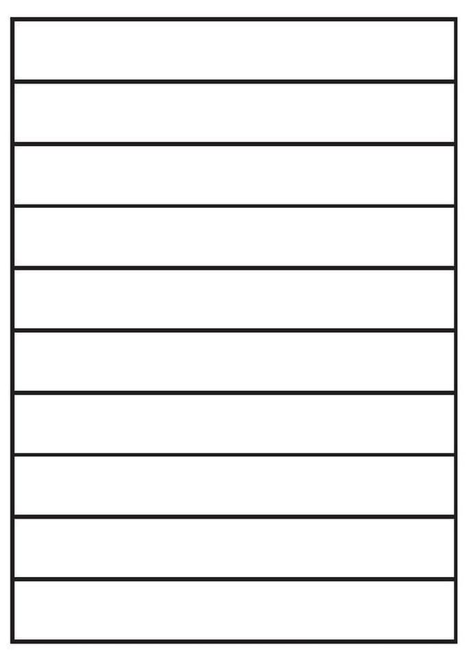A4 etiketten 200 x 28 mm wit (100 vel)