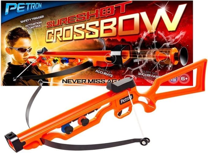 Sureshot kruisboog met zuignapdarts