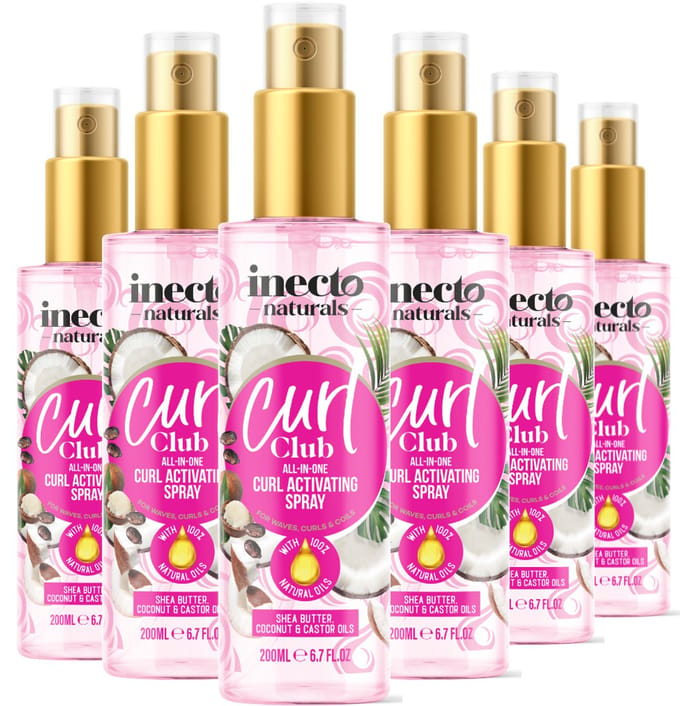 Inecto Curl Club Curl Activating Spray - 6 x 200ml - Voordeelverpakking