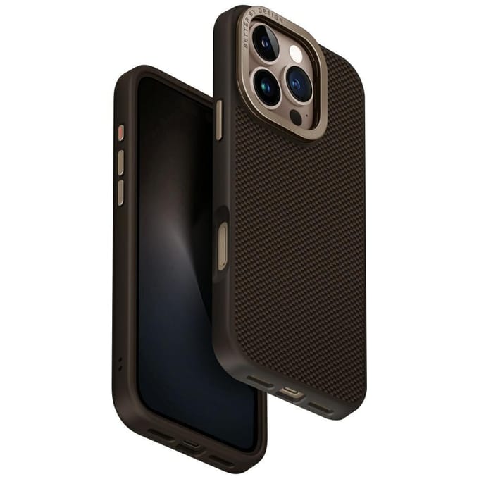 UNIQ Keva Max Magclick Charging Camera Stand Case for iPhone 16 Pro - Brown