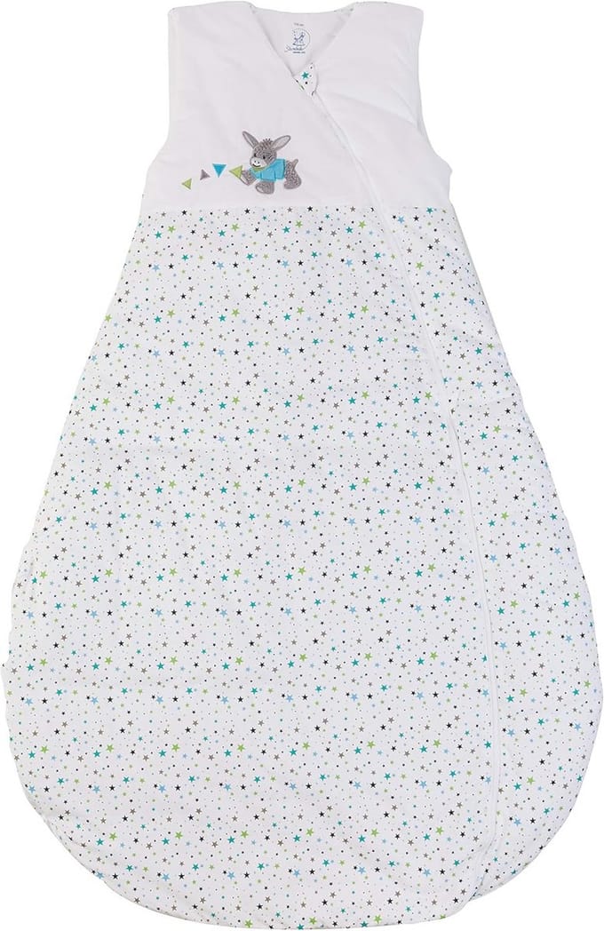 Slaapzak voor peuters met warmteregulering en ritssluiting - Maat 110 - Wit, Turquoise, Groen
