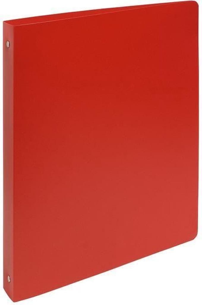 Exacompta Ondoorzichitige Ringband in PP met 4 ringen van 30mm - A4 Maxi - Rood - 512805E