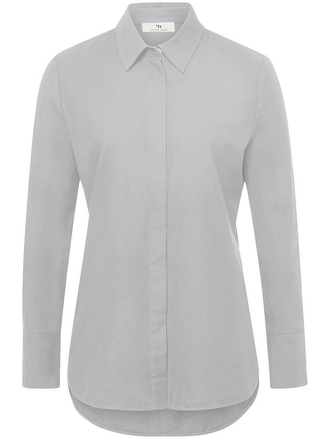 Blouse lange mouwen Van Peter Hahn grijs
