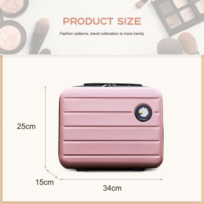 Grote 16 inch ABS Cosmetickoffer Hard Shell Reis Beautycase met Handvat