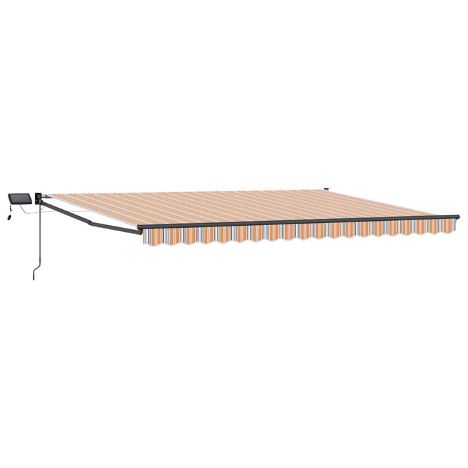 vidaXL - Handbediende - luifel - met - LED's - 4,5 - × - 3 - m