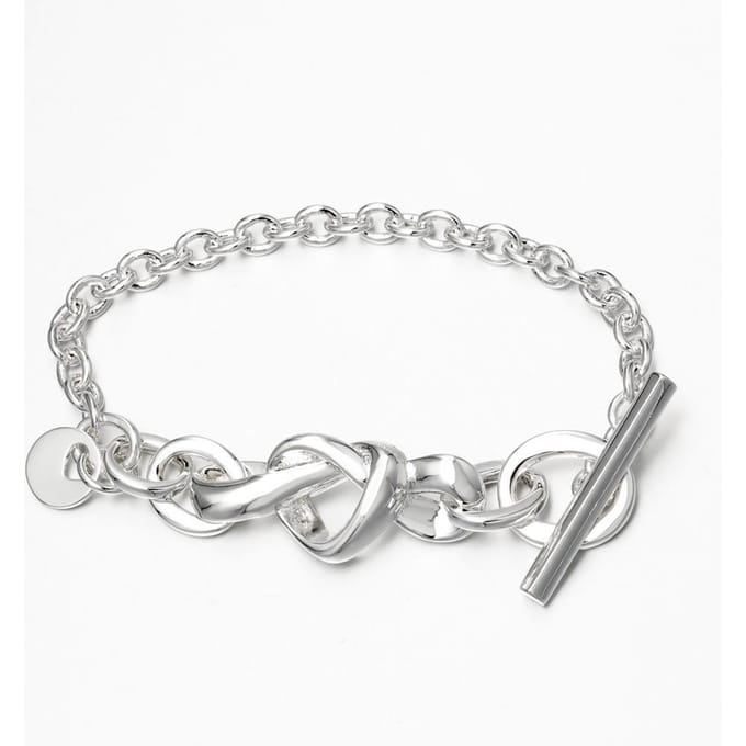 Bracelet Cœur Entrelacé Personnalité Bracelet Simple en Forme de Cœur pour Dames white