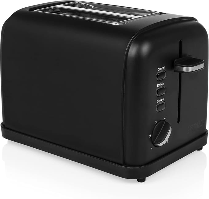 Broodrooster 2 Sleuven – Zwart RVS Design – Instelbare Bruiningsgraad – Compact