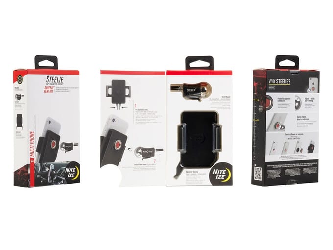 Steelie Squeeze Vent Mount Kit - Magnetisch telefoon Montage Systeem voor in de auto