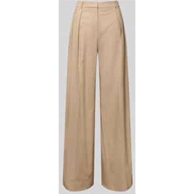 wijdte broek katoenmix met linnen aandeel model 'HENESA'
