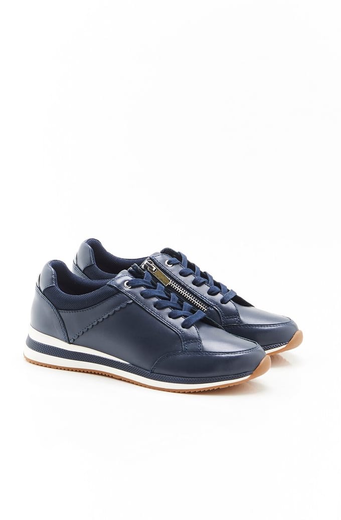 Damart - Amortyl sneakers met zigzagmotief - Dames - Blauw - 38