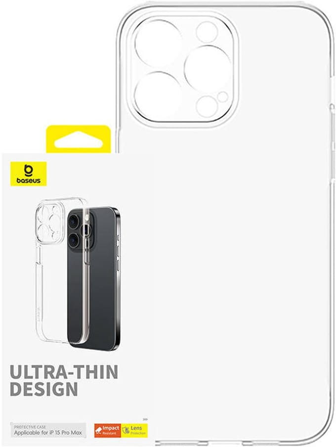 Baseus Phone Case for iPhone 15 ProMax OS-Lucent Series (Clear)