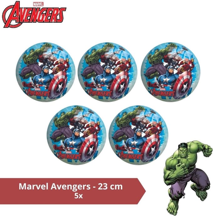 Bal - Voordeelverpakking - Marvel Avengers - 23 cm - 5 stuks