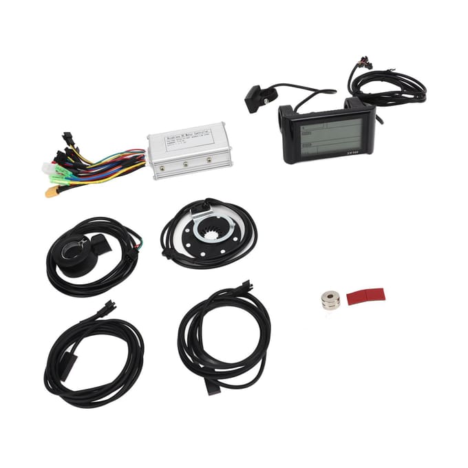 Elektrische Fiets Conversie Kit 17A Controller SW900 Paneel 130X Duimgas Uitschakelingssensor voor gray