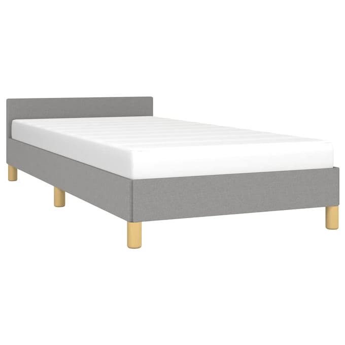 vidaXL - Bedframe - zonder - matras - 100x200 - cm - stof - lichtgrijs