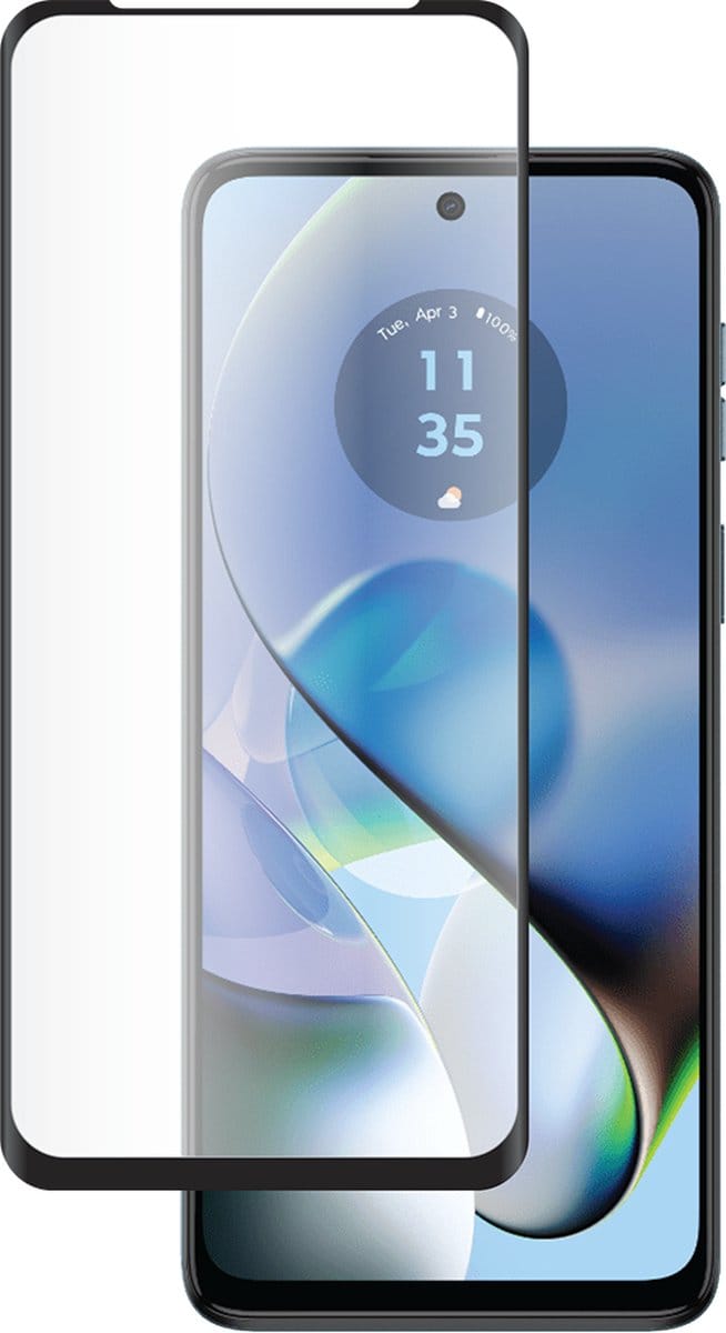 Bigben Connected, Screenprotector geschikt voor Motorola G54 - Oleophobic 2.5D (incl. SmartFrame), Transparant zwart