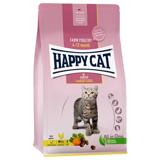 4kg Happy Cat Young Junior gevogelte droogvoer voor katten