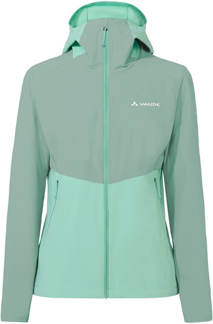 VAUDE Tekoa Jacket II, softshelljas, dames outdoor sportjassen, niet-waterdicht, winddicht, softshell, met capuchon, regular pasvorm